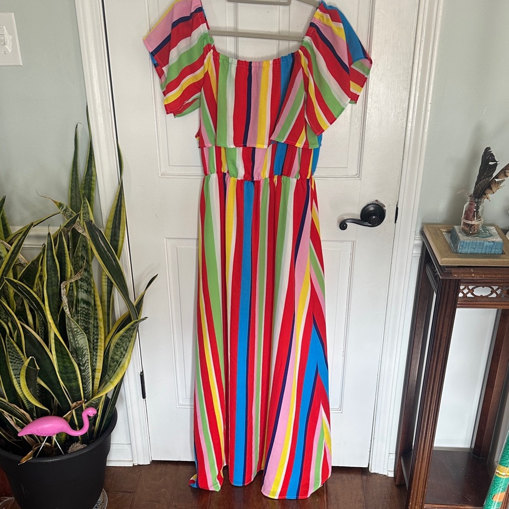 Sugarlips Colorful Striped Maxi Dress